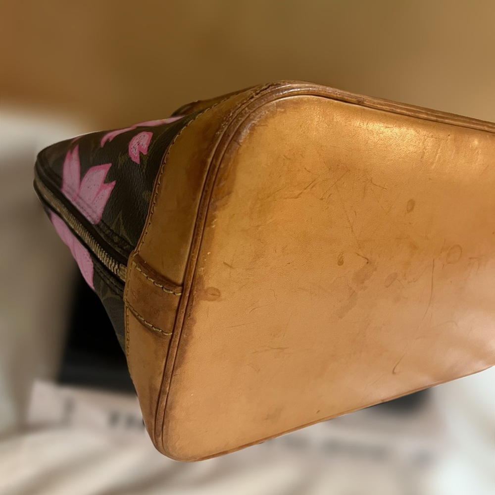 Louis Vuitton Pink and Brown Satchel with Floral Design - Picture 3 of 8